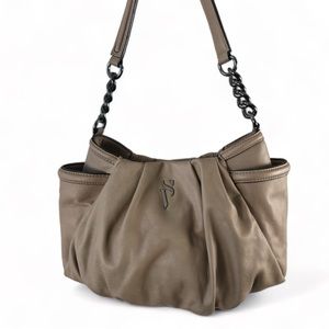 Simply Vera Vera Wang Tan Vegan Leather Shoulder Bag Purse With Chain Handle